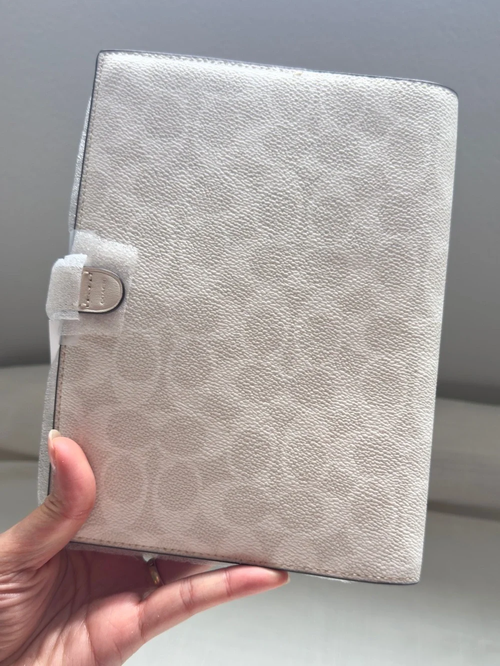 NWT📒 Coach Chalk/White Notebook In Signature Canvas CZ198